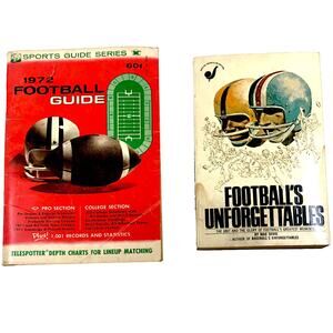 Football Guide Books 1970's Vintage [Set of 2]